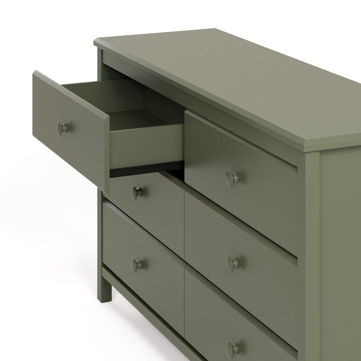 Olive Six Drawer Dresser Greenguard Gold Certified Nursery