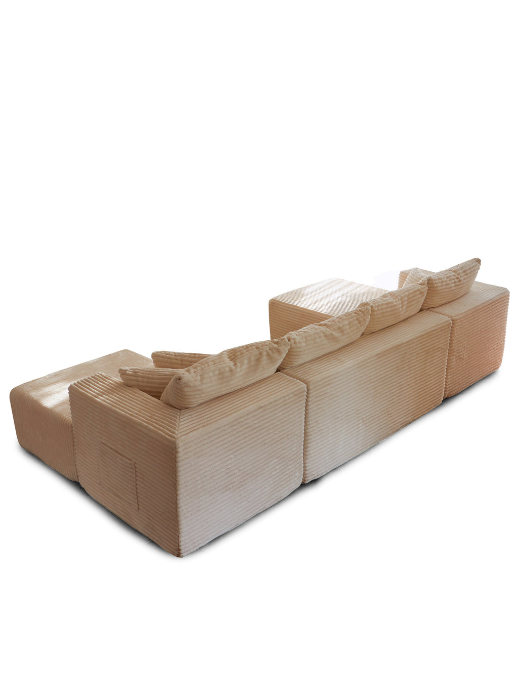 Sectional Sofa U Shape Cloud Modular Deep Seat Upholstered No Assembly
