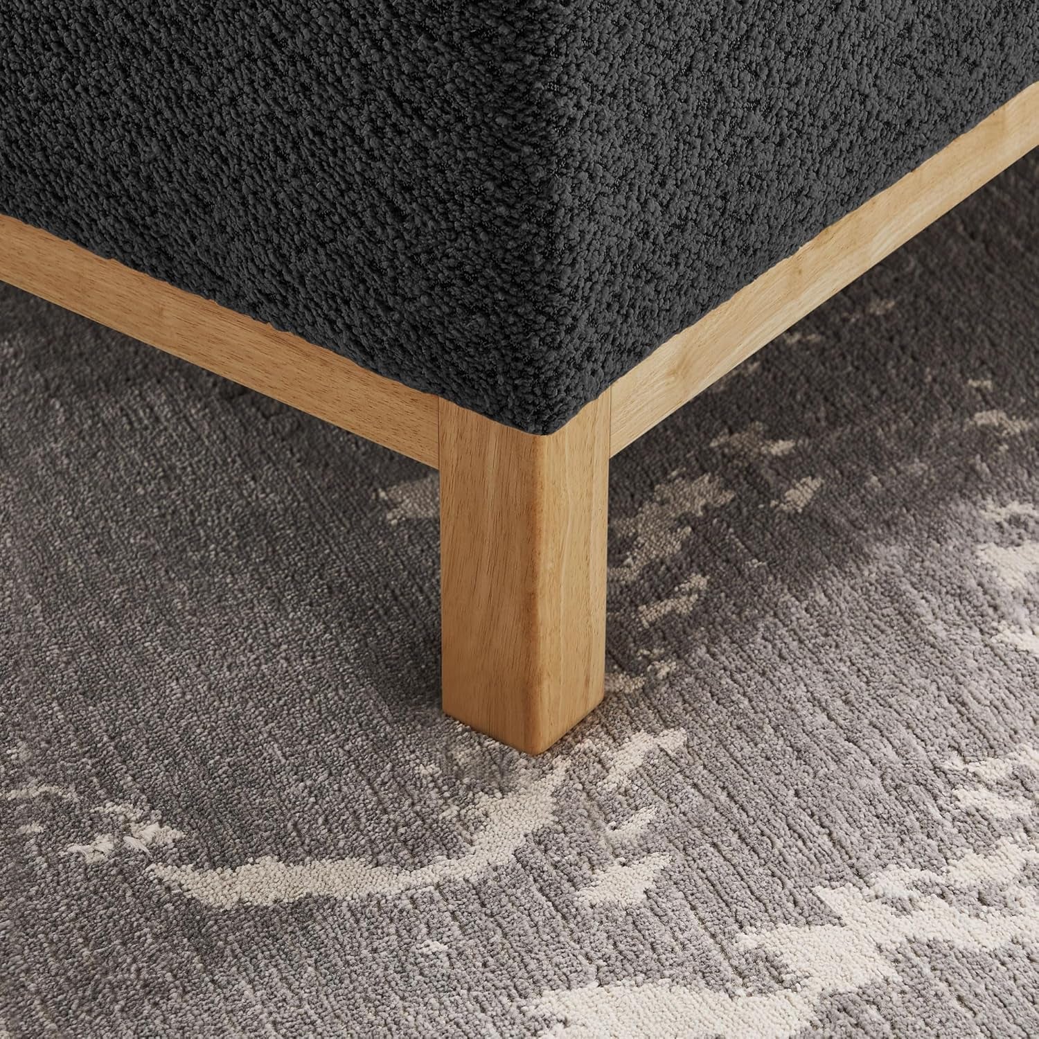 Oversized Accent Chair Dark Grey Upholstered Armchair