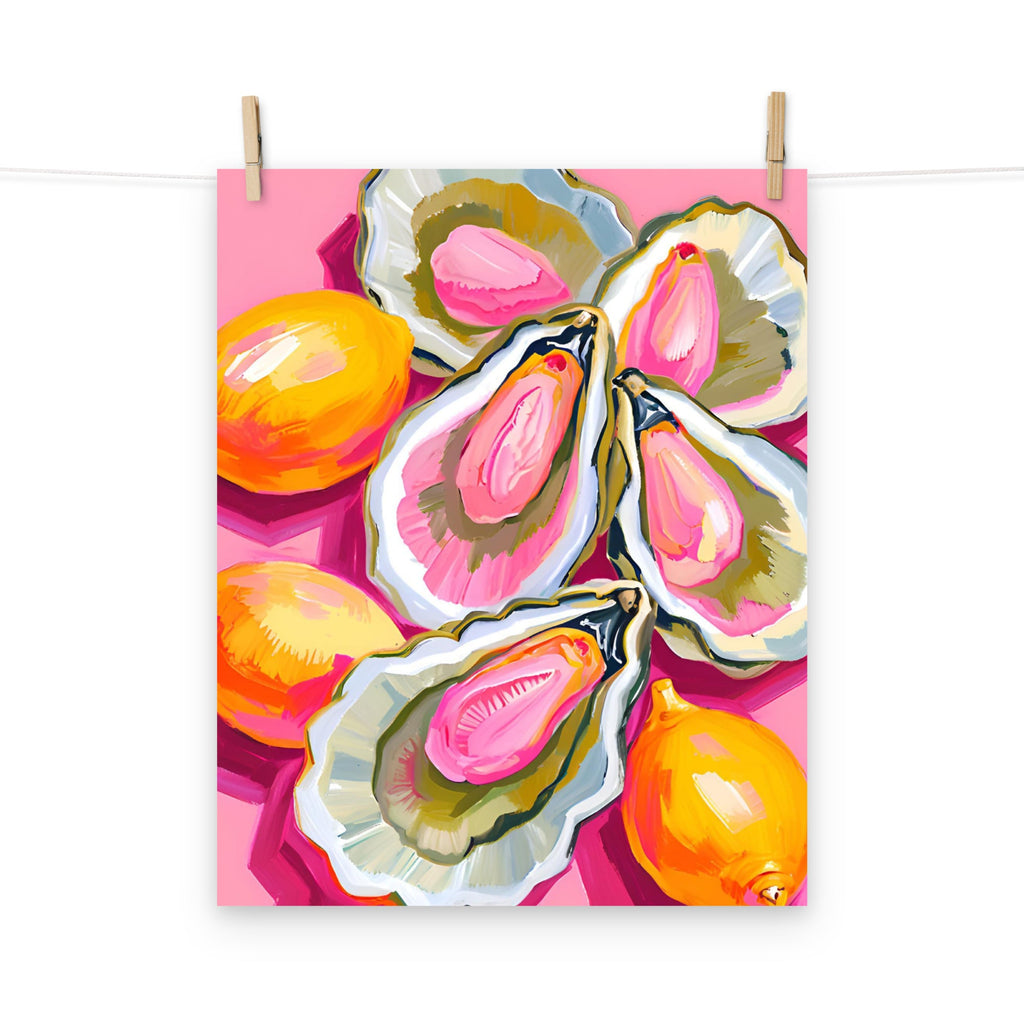 COASTAL WALL ART : PINK OYSTER PRINT