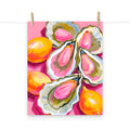 COASTAL WALL ART : PINK OYSTER PRINT