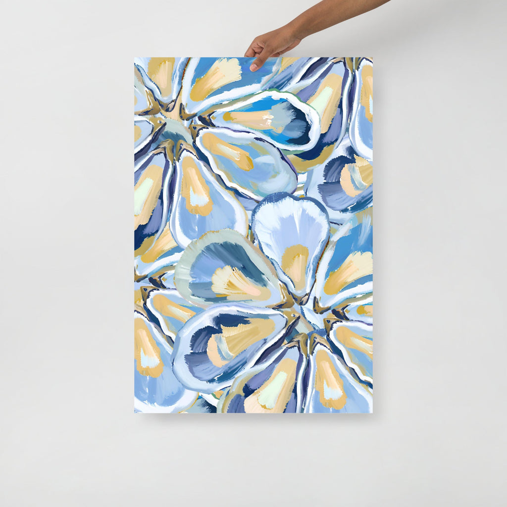 COASTAL WALL ART : BLUE OYSTER PRINT Coastal Decor Coastal Art
