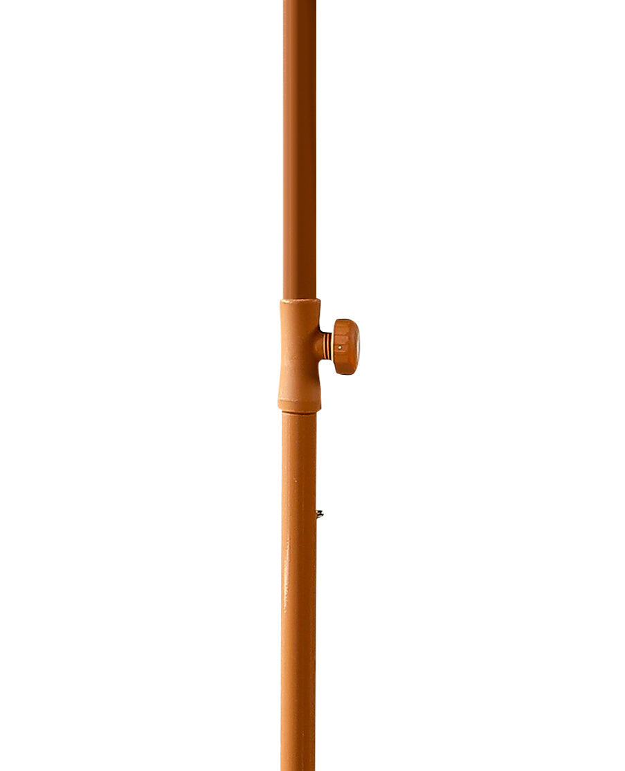 Patio Umbrella Tiki Thatch Style Raffia Brown 8 Ft Tilt Push Button