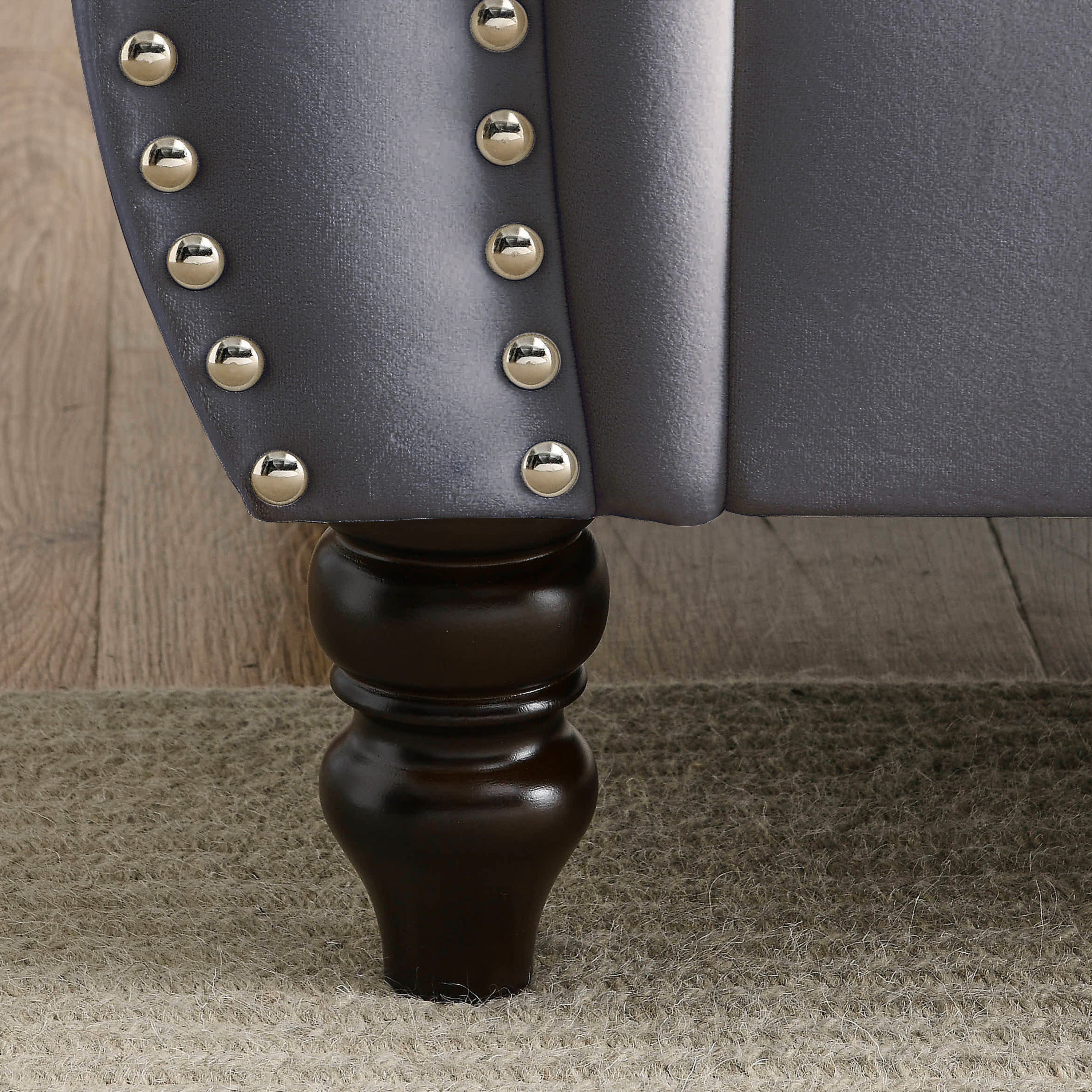 80" Grey Velvet Chesterfield Sofa