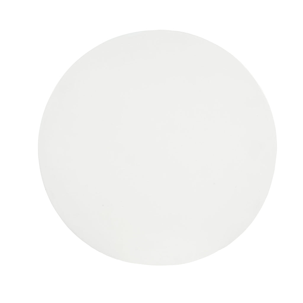 MGO Round Side Table, 3-Tier Design, Indoor Outdoor, 14.2x19.4 in, White