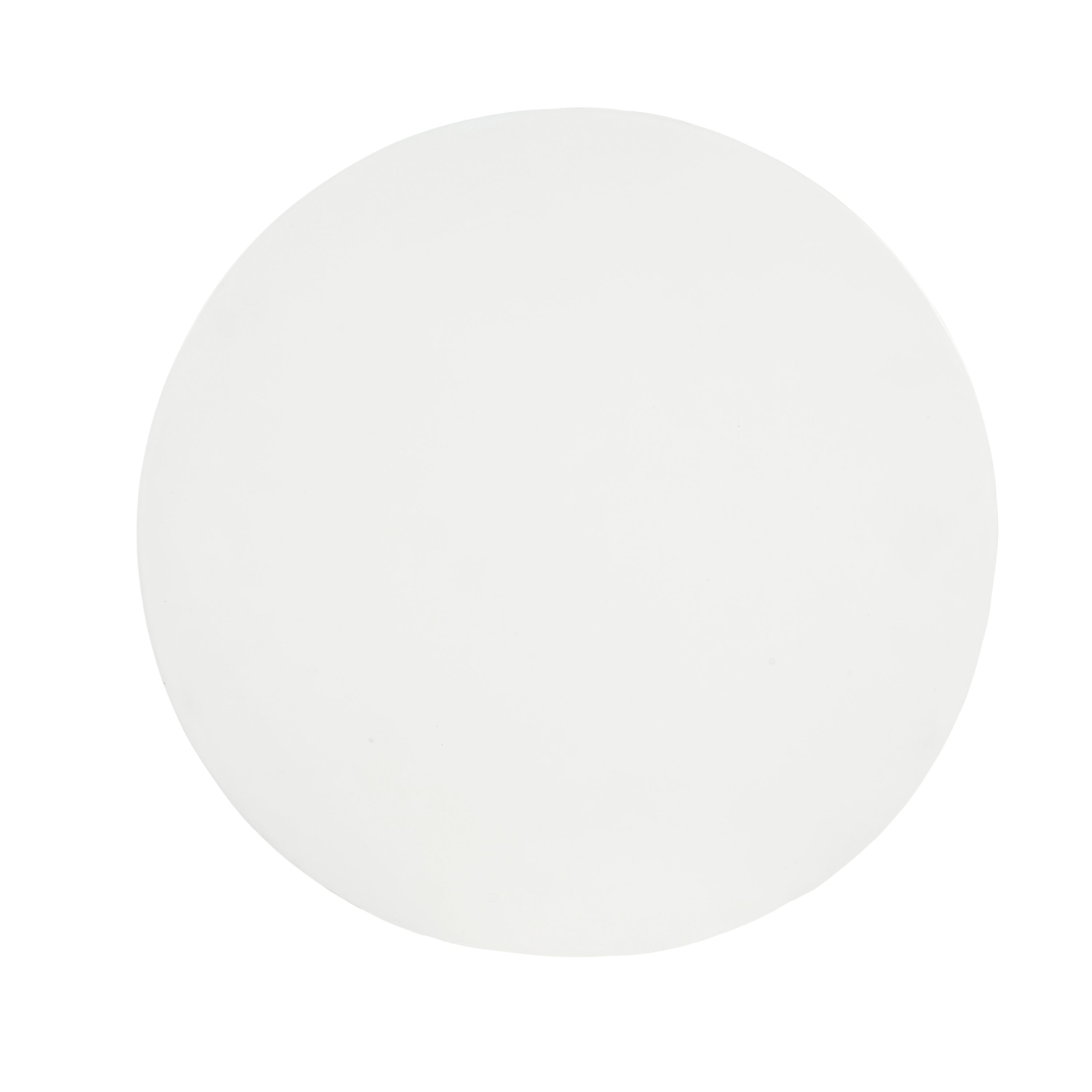 MGO Round Side Table, 3-Tier Design, Indoor Outdoor, 14.2x19.4 in, White