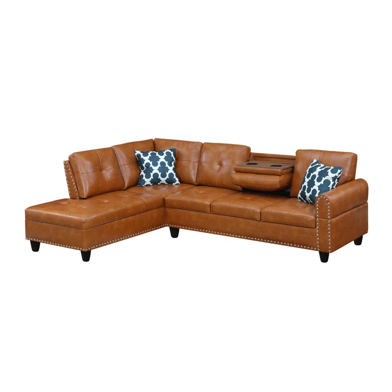 Sectional Sofa Irine Faux Leather 2-piece