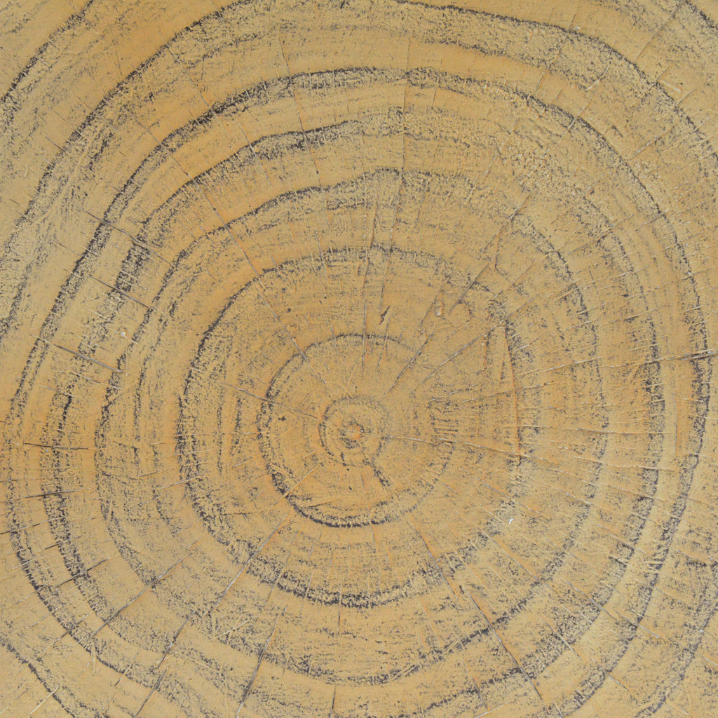MGO Twist Shape Side Table, Wood-like Texture, Natural, 11.75x11.75x17 in