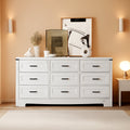 White 59 Inch Premium Modern Multicompartment Dresser