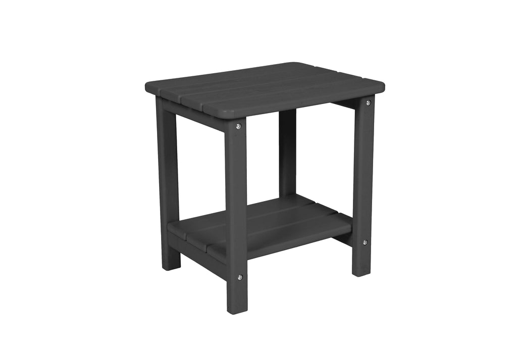 Outdoor Rocking Chair Set Plastic Gray 3 Piece with Side Table 380 LB