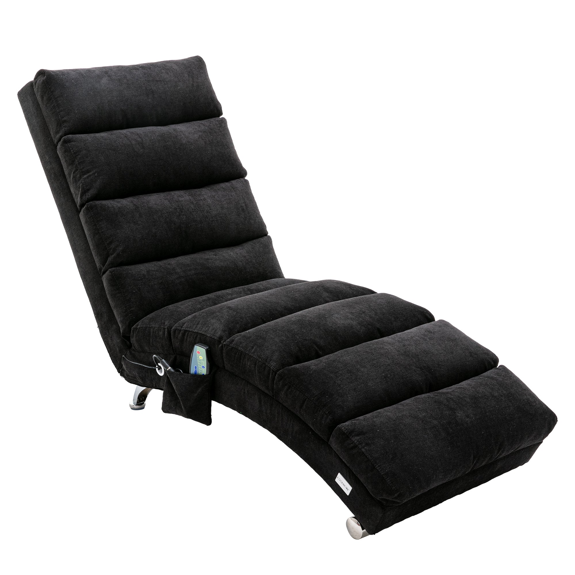 Luxury Upholstered Chaise Lounge, Vibration Relaxation, Fixed Back Recliner
