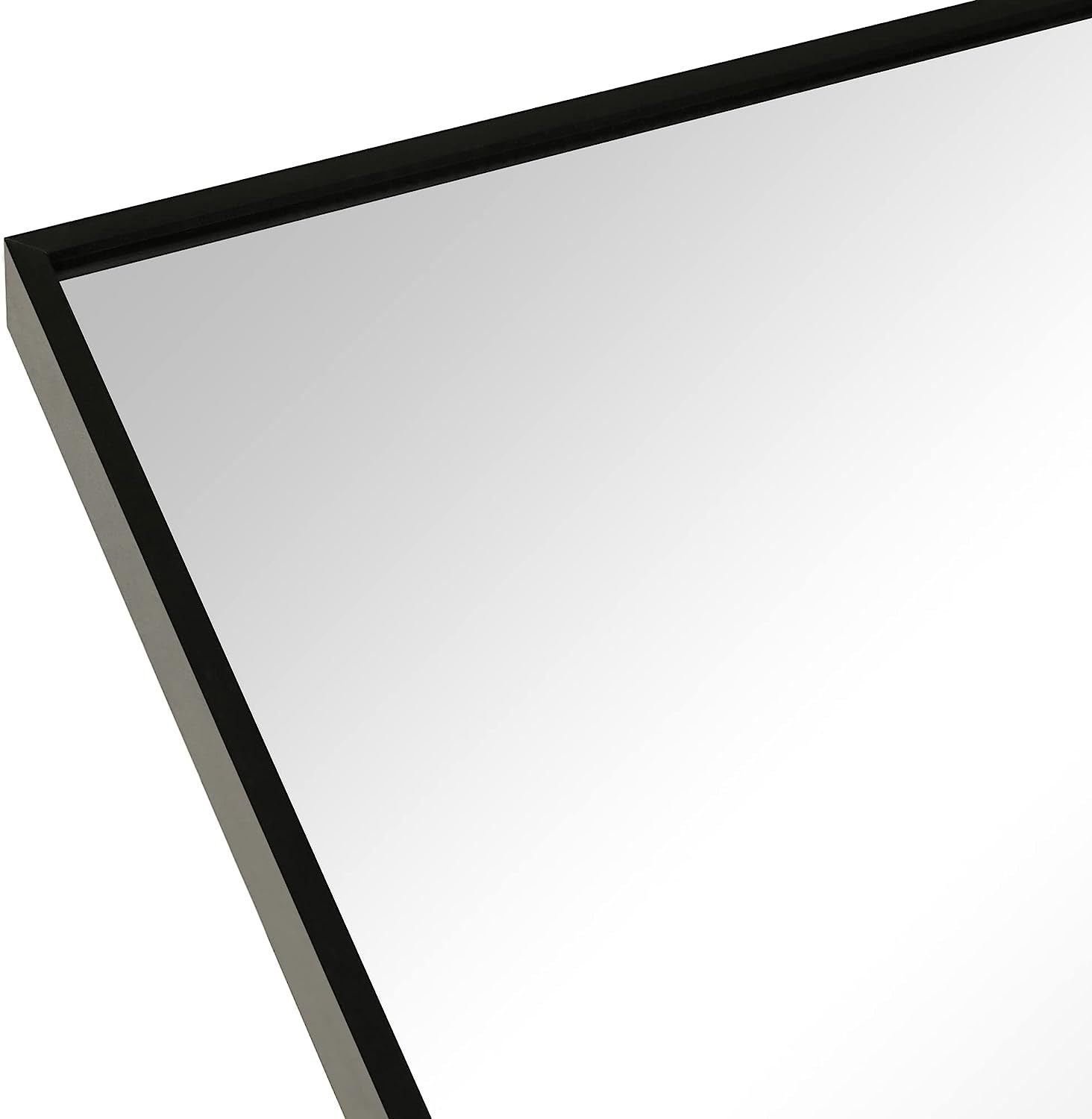 Bathroom Wall Mirror Arched Black Metal Frame 24x36 Inch Entryway