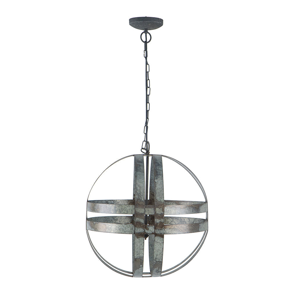 Chandelier 4-Light Galvanized Hanging Adjustable Chain Dining Room