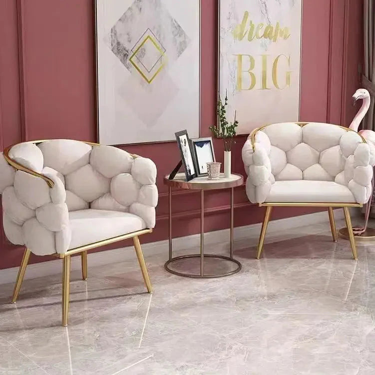 Cielé Velvet Accent Lounge Chair – Modern Gold-Legged Armchair by The House of Bonney