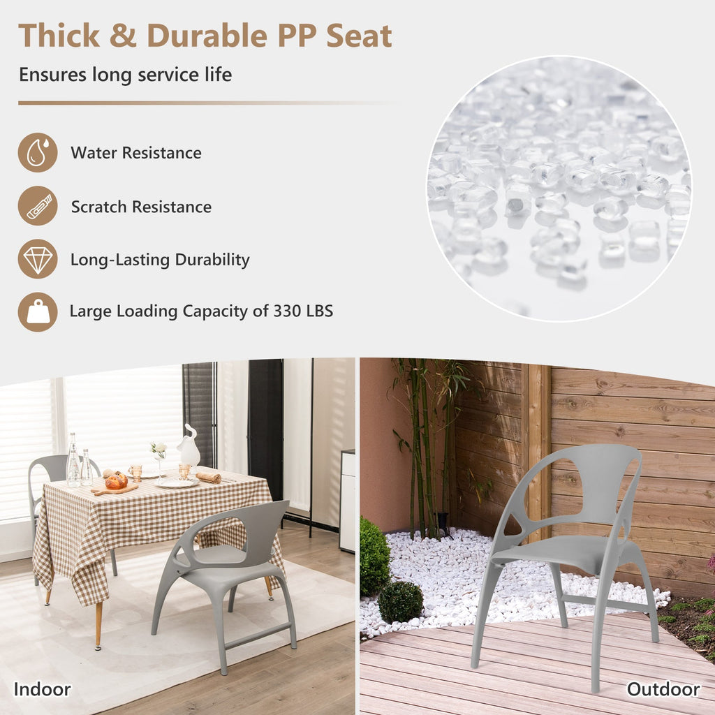 Folding Dining Chairs Set of 2 with Armrest and High Backrest