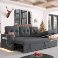 L Shaped Sleeper Sofa Bed with Storage and USB Port