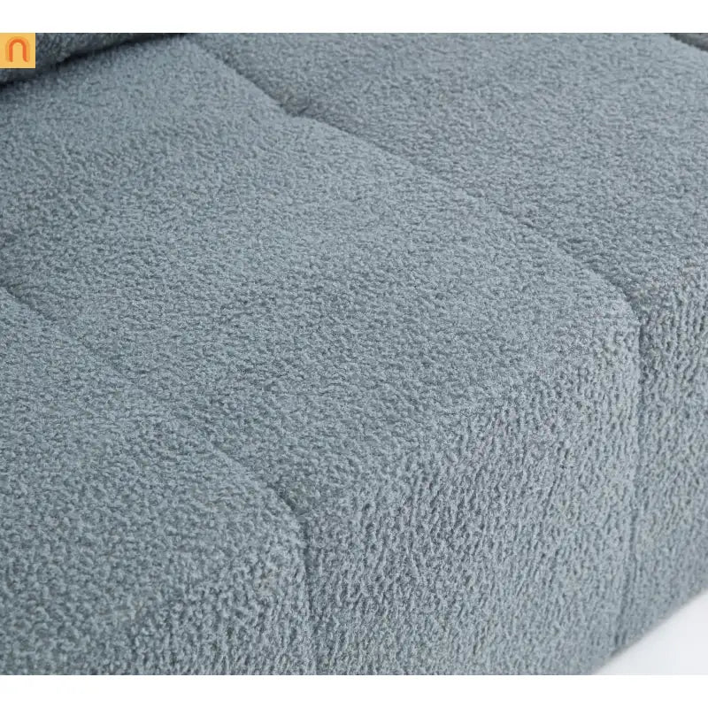 Sectional Sofa Modular Flannelette Gray 6 Seat Convertible 145 In