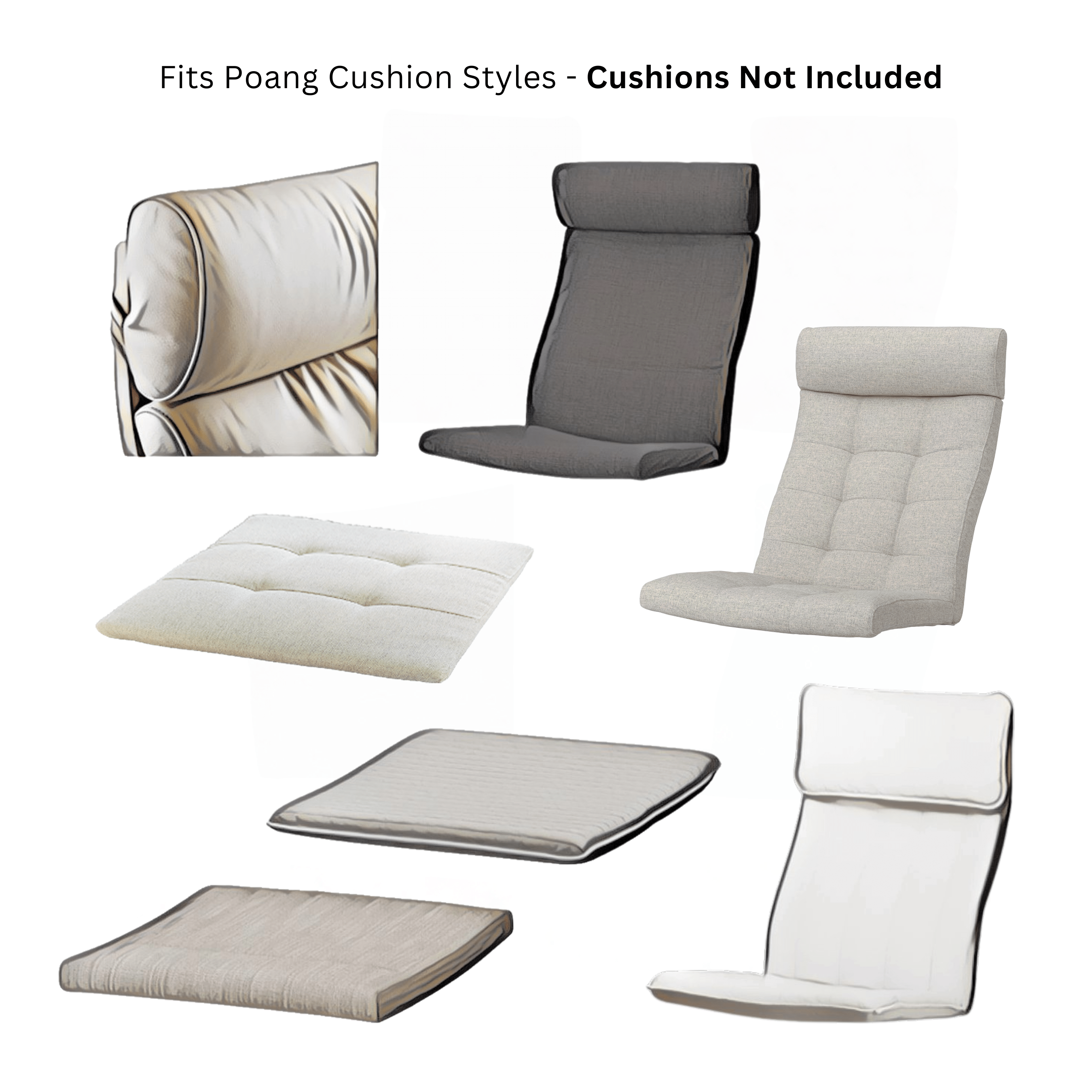Boucle Sherpa Cinnamon Chair and Footstool Covers, Compatible with IKEA Poang