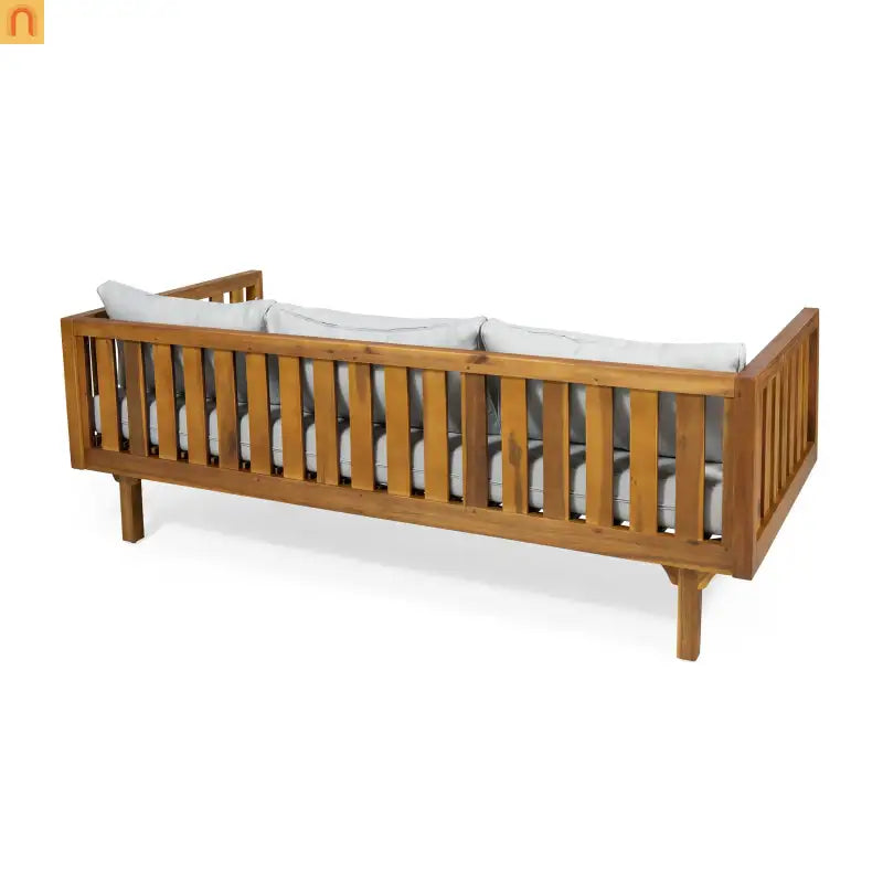 Sofa Modern Daybed Wood Teak Acacia Cushions Water Resistant 67 Inch Wide
