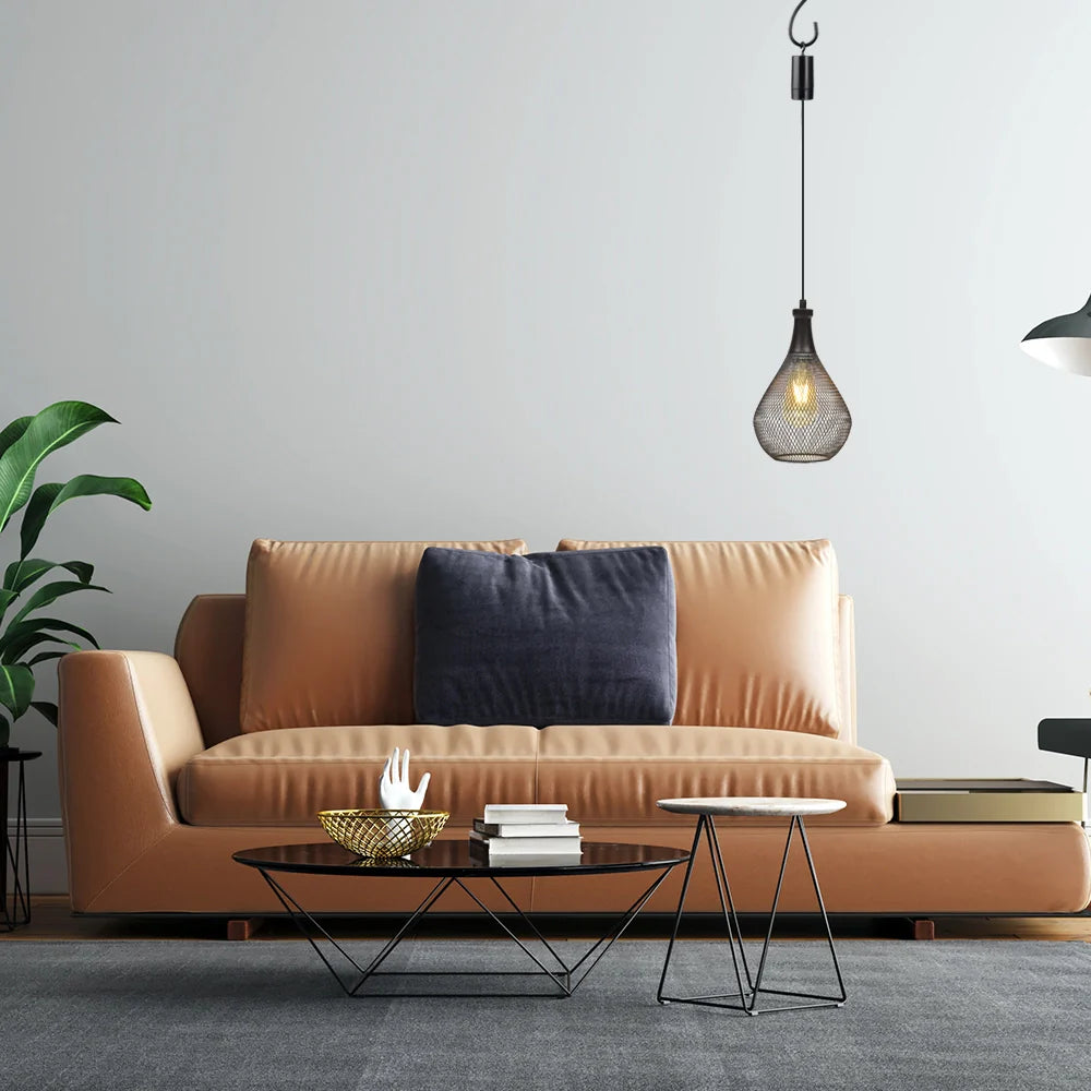 Set of 2 Hanging Lamps Battery Operated